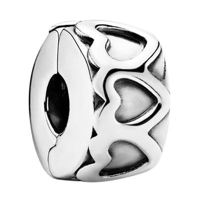 925 Silver Crown of Hearts Charm Clip - Pandora
