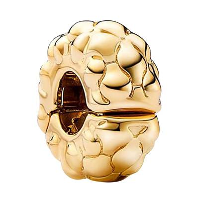 Gold-Plated Slim Studded Clip Charm - Pandora