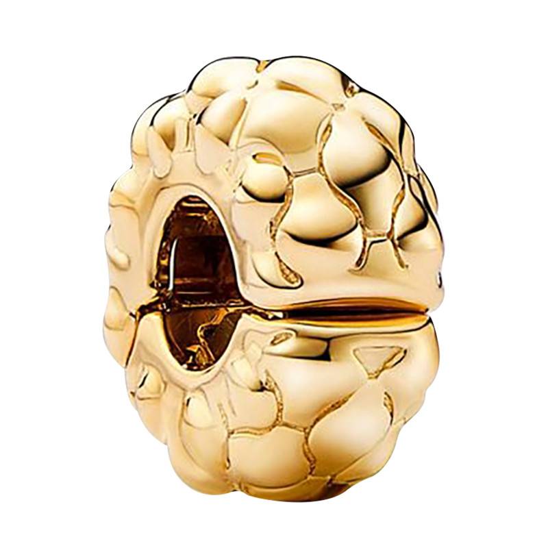 Gold-Plated Slim Studded Clip Charm - Pandora