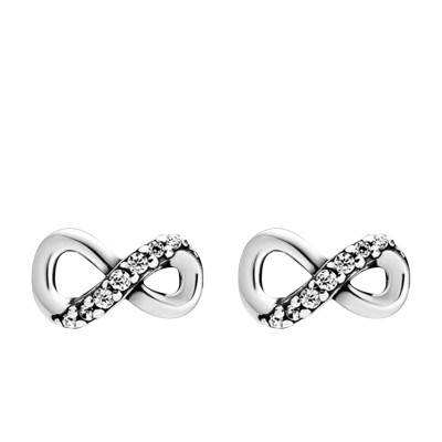 Boucles d'Oreilles Infini Scintillants, Argent 925 - Pandora