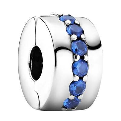 Charm Clip Éclat Bleu en Argent 925 - Pandora