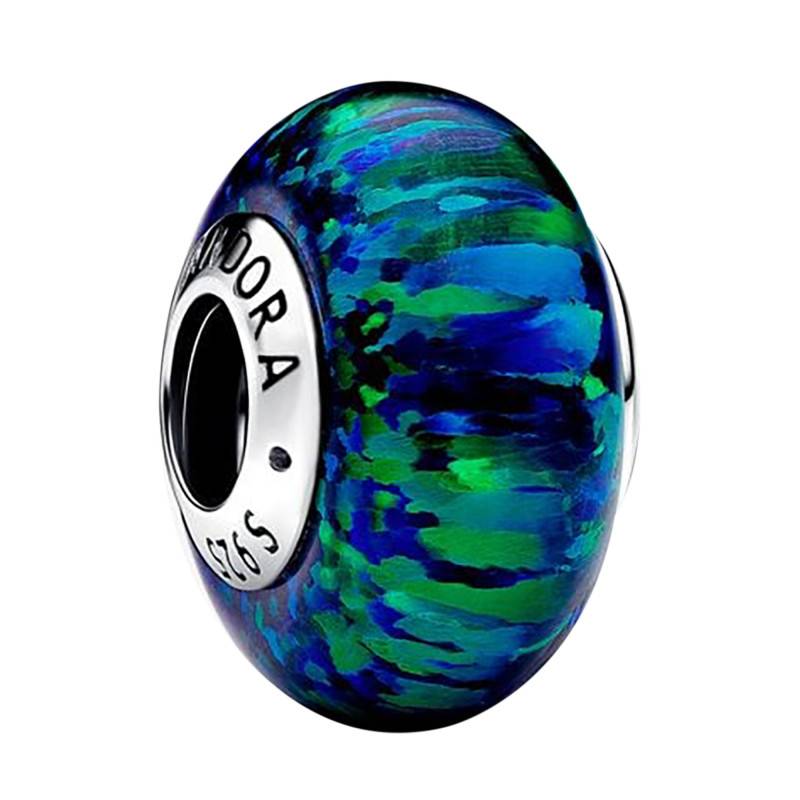 925/1000 Silver Opalescent Green Charm - Pandora