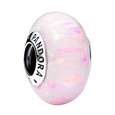 Opalescent Rose Charm in 925/1000 Silver - Pandora