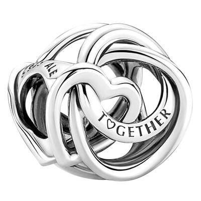 925 Silver Heart and Circles My Family Forever Charm - Pandora