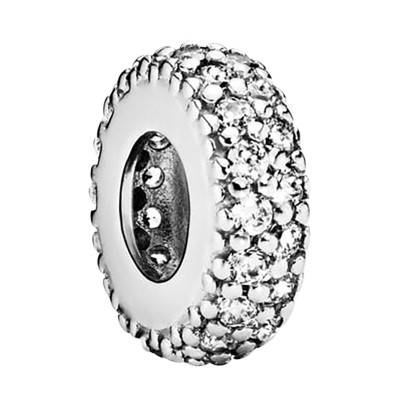 925 Silver Clear Sparkling Spacer Charm - Pandora
