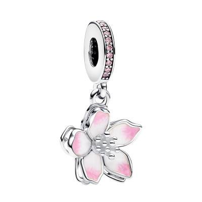 925/1000 Silver Cherry Blossom Pendant Charm - Pandora