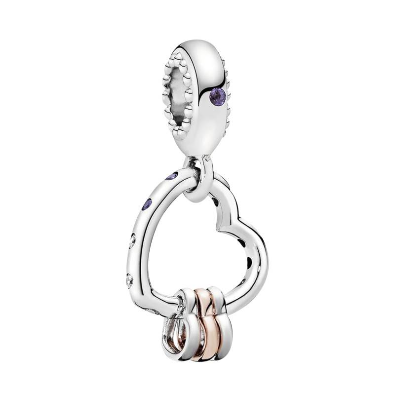 925 Silver Heart Filled with Hearts Pendant Charm - Pandora