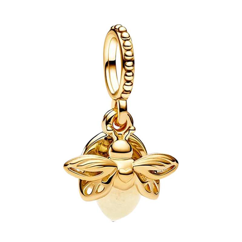 Gold-Plated Glow-in-the-Dark Firefly Pendant Charm - Pandora