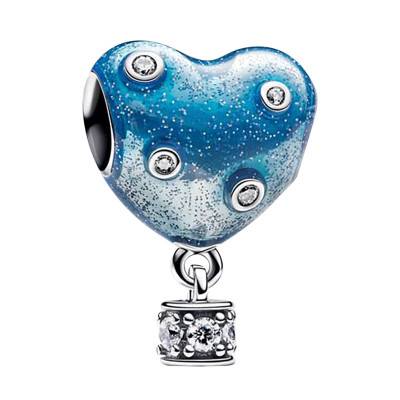 Charm Coeur Montgolfière Bleue en Argent 925 - Pandora