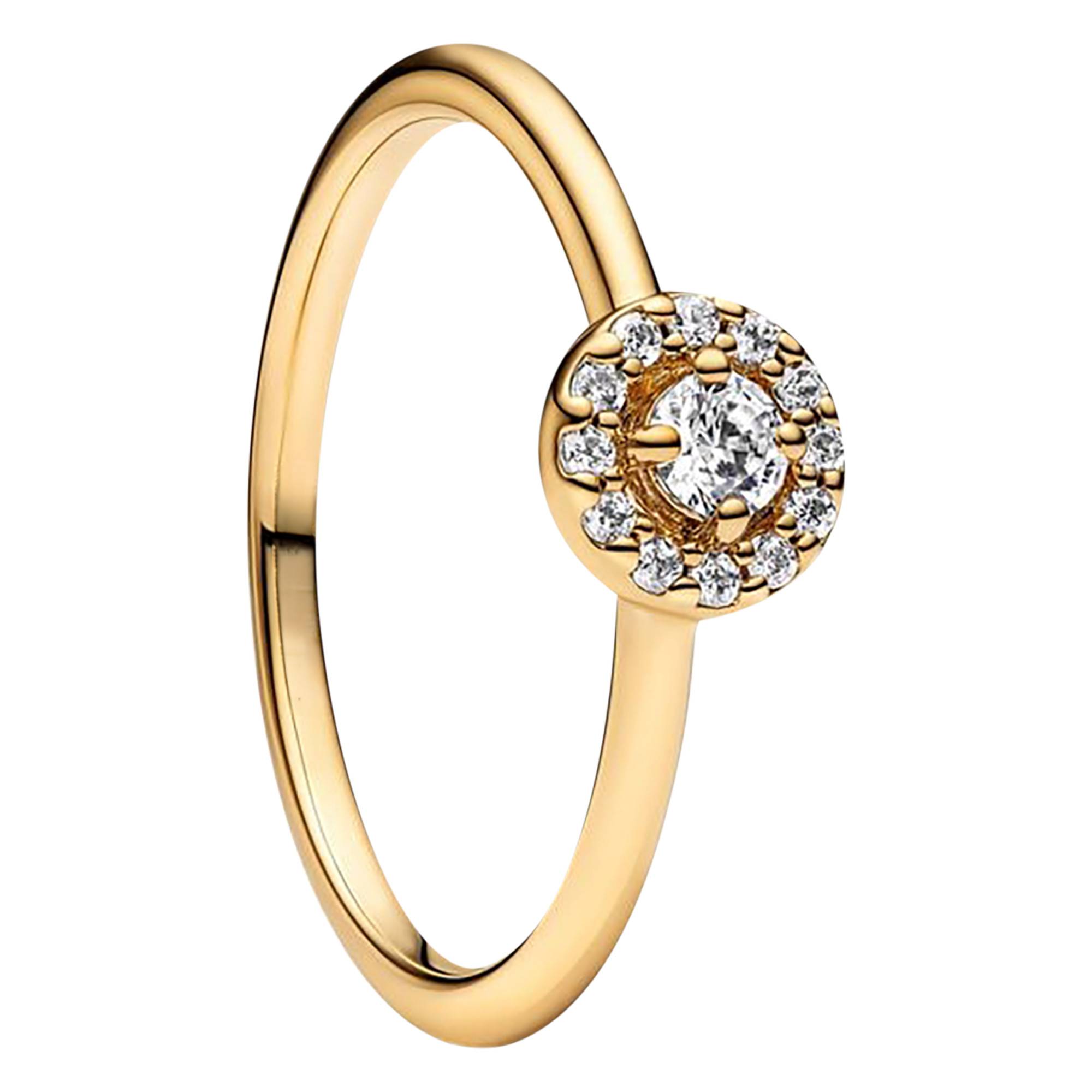 Bague Halo Pavé Rond en Métal Doré Pandora Ocarat - Main Image