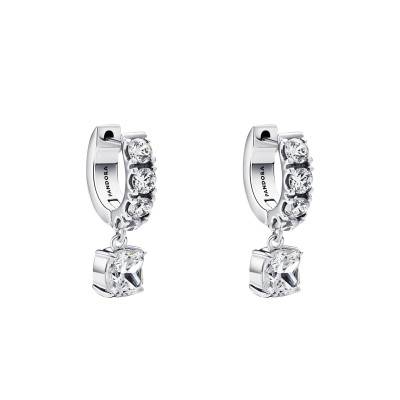 Créoles Pendantes Pavées d'Oxydes de Zirconium en Argent 925 - Pandora