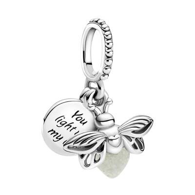 925/1000 Silver Glow-in-the-Dark Firefly Charm Pendant - Pandora