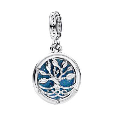 Charm Pendant Double Arbre de l'Infini Phosphorescent, Argent 925 - Pandora