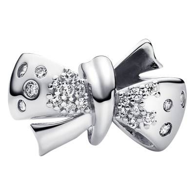 Charm Noeud Scintillant & Oxydes de Zirconium en Argent 925 - Pandora