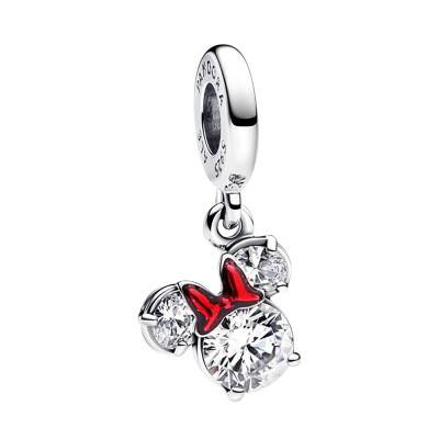 925/1000 Silver, Resin & Cubic Zirconia Disney Minnie Silhouette Charm Pendant - Pandora