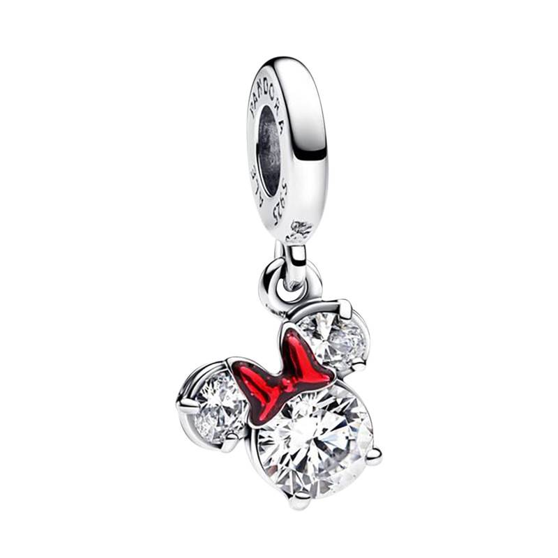 925/1000 Silver, Resin & Cubic Zirconia Disney Minnie Silhouette Charm Pendant - Pandora