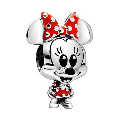 925 Silver Disney Minnie Polka-Dot Dress & Bow Charm - Pandora