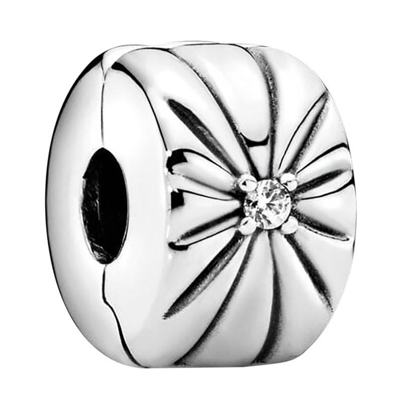 925/1000 Silver Sparkling Sun Clip Charm - Pandora
