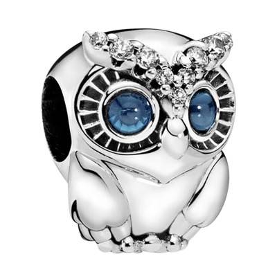 Sparkling Owl 925/1000 Silver Charm - Pandora