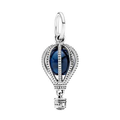 925/1000 Silver Blue Hot Air Balloon Travel Charm - Pandora