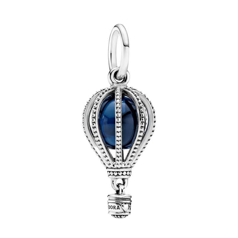 925/1000 Silver Blue Hot Air Balloon Travel Charm - Pandora