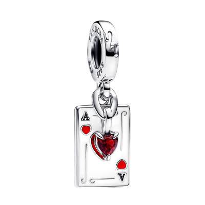 925/1000 Silver Double Disney Villains Queen of Hearts Pendant Charm - Pandora