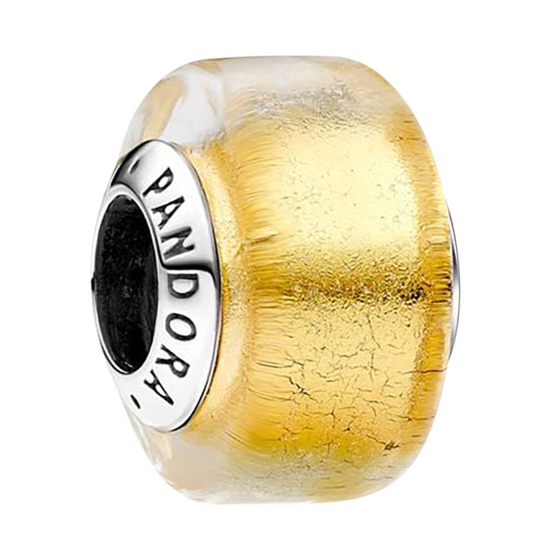 999/1000 Gold & 925/1000 Silver Murano Glass Mini Charm - Pandora