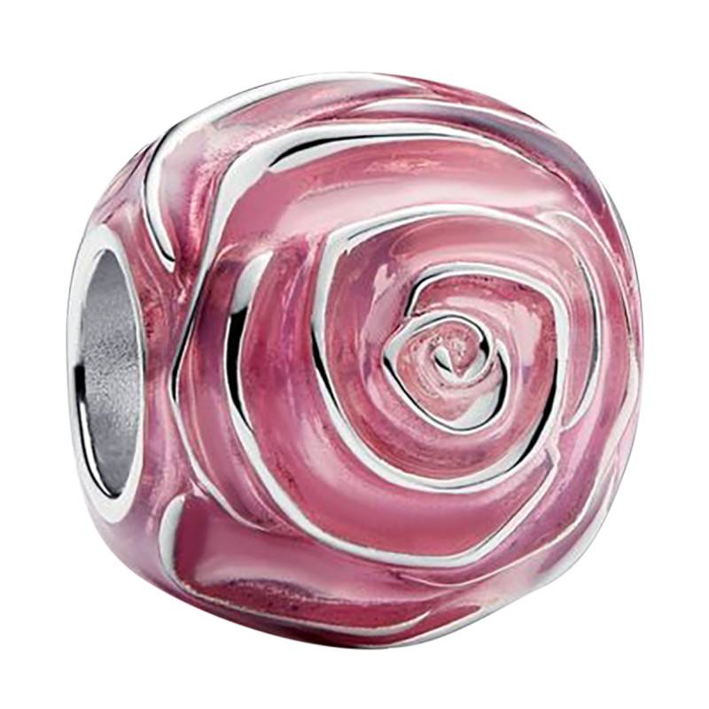 925/1000 Silver Rose Flower Charm - Pandora