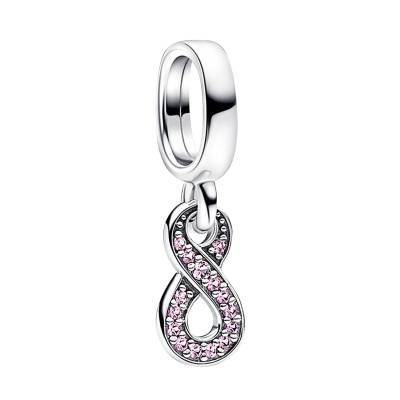 925 Silver Sparkling Infinity Symbol Pendant Charm - Pandora