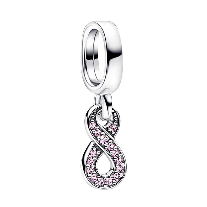925 Silver Sparkling Infinity Symbol Pendant Charm - Pandora