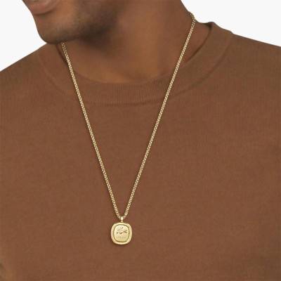 Gold Steel Vigor Necklace, Length 56 cm - 2040411 - Lacoste