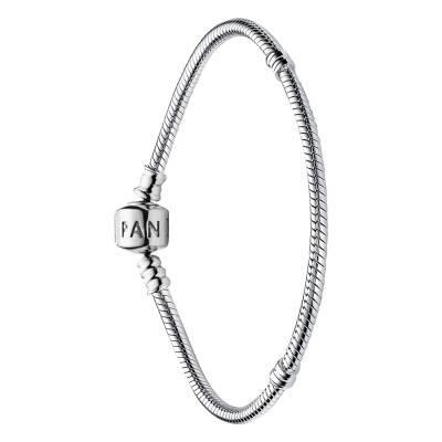 Pandora Moments 925 Silver Snake Chain Bracelet, Length 15 cm to 21 cm - Pandora