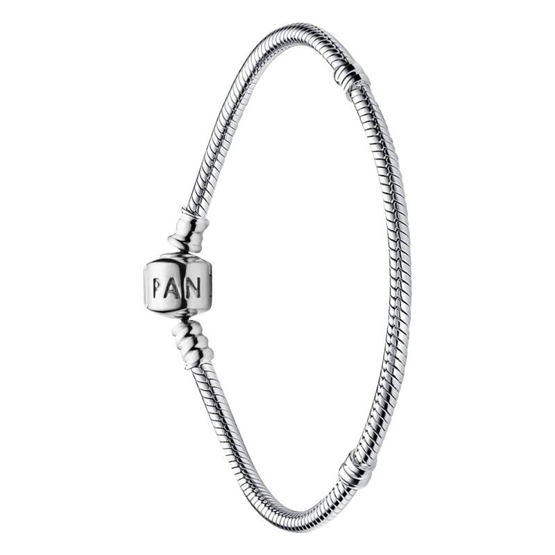 Pandora Moments 925 Silver Snake Chain Bracelet, Length 15 cm to 21 cm - Pandora