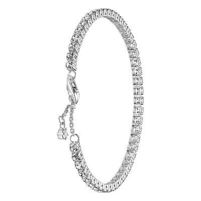 925 Silver Sparkling River Bracelet, Length 16 cm to 20 cm - Pandora
