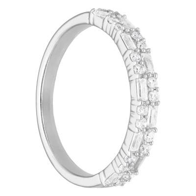 Alliance en Or Blanc 750 & Diamants 0,40 ct, Largeur 2,25 mm - Alliantine