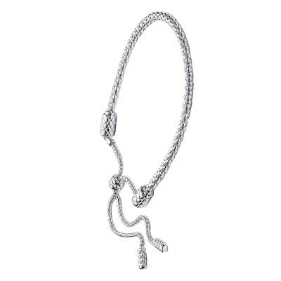 Bracelet Coulissant à Chaîne Cloutée Pandora Moments en Argent 925 - Pandora