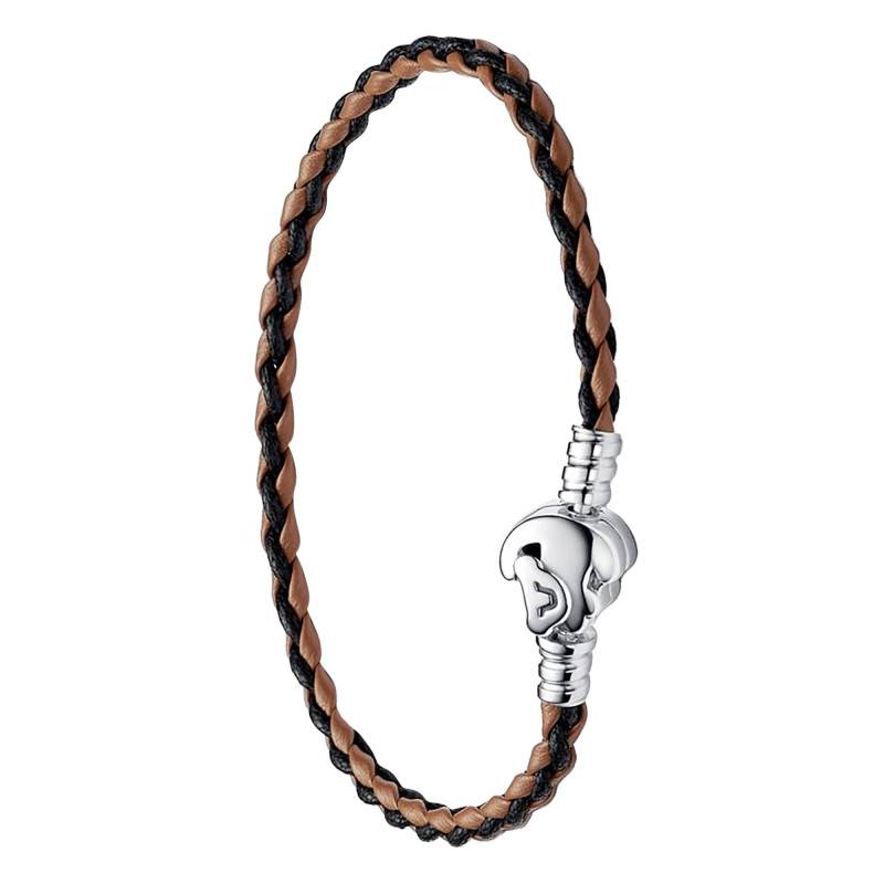 925/1000 Silver Braided Leather Pandora Moments Disney The Lion King Bracelet, 17.50 cm to 20.50 cm - Pandora