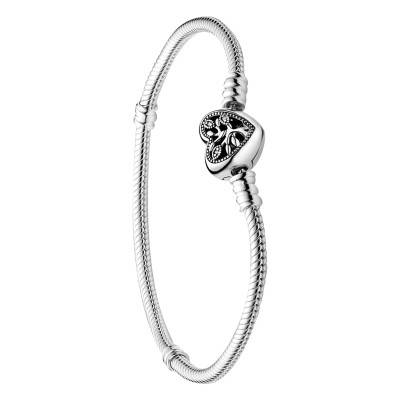 Bracelet Maille Serpent Arbre Généalogique Pandora Moments en Argent 925, Longueurs 16 à 21 cm - Pandora