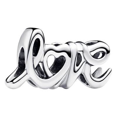 925/1000 Silver Cursive Script Love Charm - Pandora