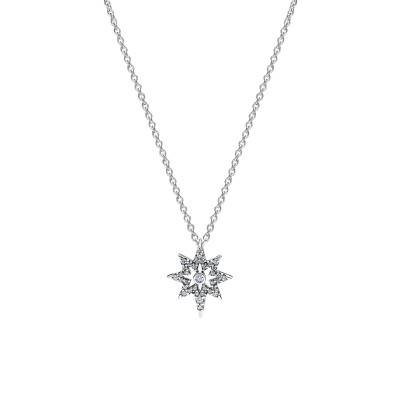 Collier à Pendentif Étoile Polaire en Argent 925, Longueur 45 cm - Pandora