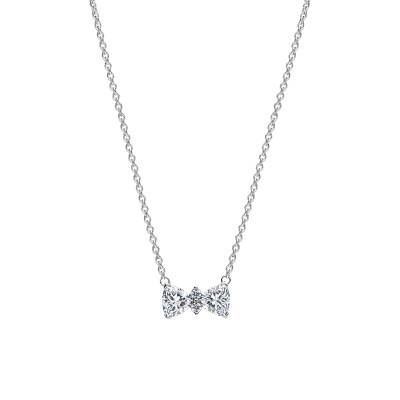Collier Noeud Scintillant en Argent 925, Longueur 45 cm Ajustable - Pandora