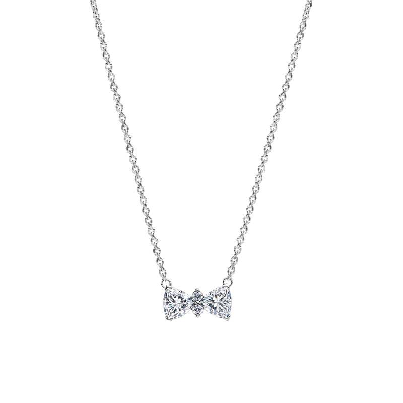 925/1000 Sterling Silver Sparkling Knot Necklace, Adjustable 45 cm - Pandora