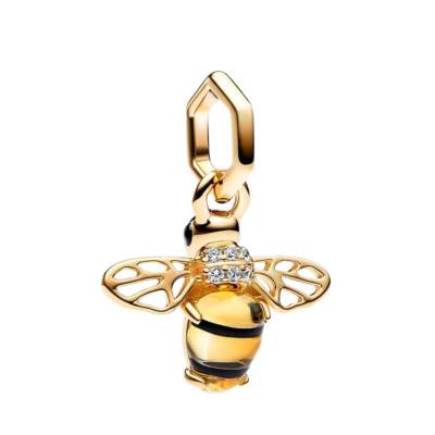 Gold Sparkling Bee Dangle Charm - Pandora