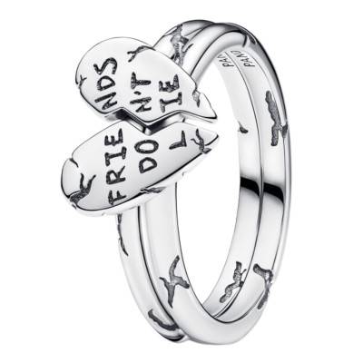 925/1000 Silver Stranger Things Friends Don't Lie Separable Ring - Pandora
