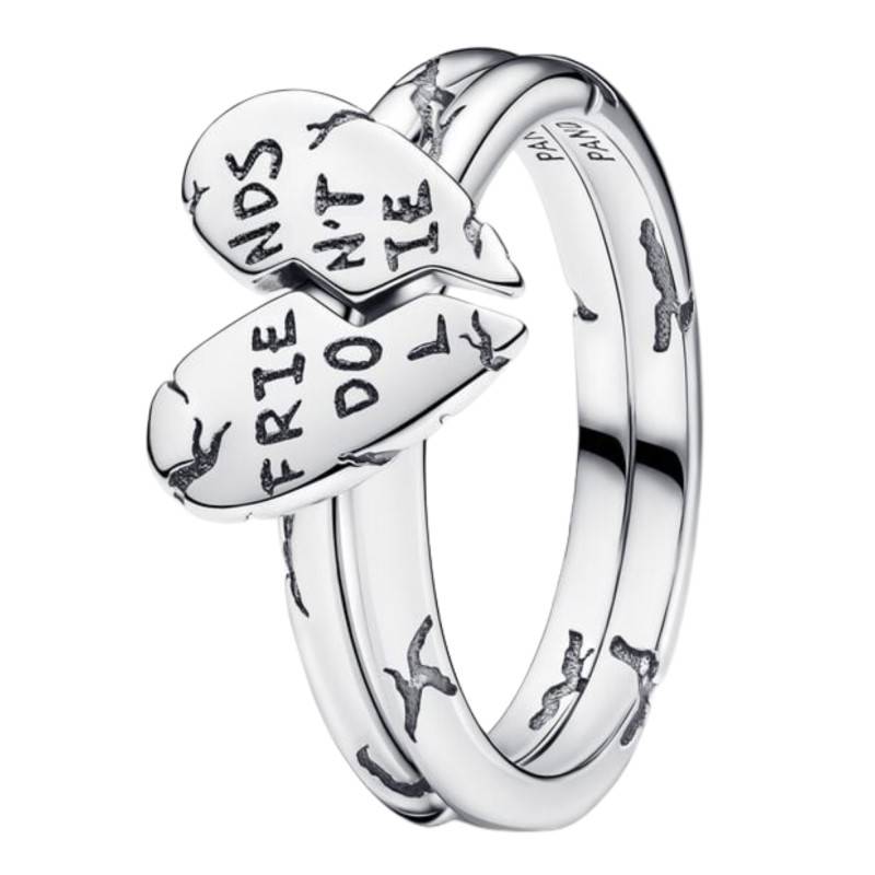 925/1000 Silver Stranger Things Friends Don't Lie Separable Ring - Pandora