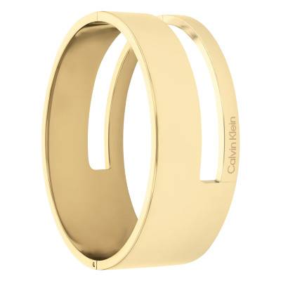 Bracelet Jonc Geometric Essentials en Acier Doré, Longueur 17,50 cm - 35000673 - Calvin Klein