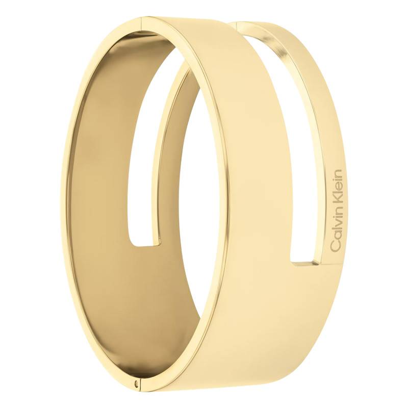 Gold-Tone Steel Geometric Essentials Jonc Bracelet, Length 17.50 cm - 35000673 - Calvin Klein