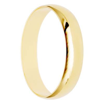 375 Yellow Gold Standard Half-Round Wedding Ring, Width 5 mm - Amore