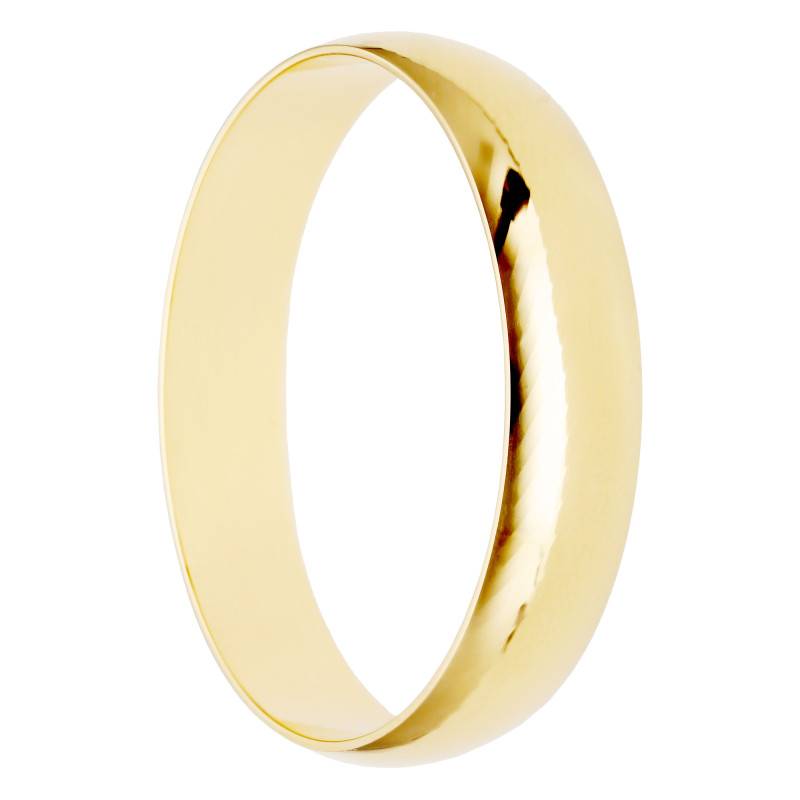375 Yellow Gold Standard Half-Round Wedding Ring, Width 5 mm - Amore