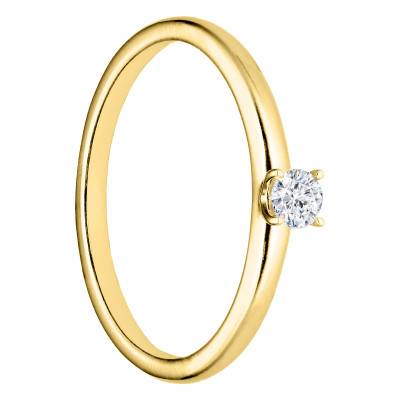 Solitaire Diamant 0,10 ct à 1,00 ct & Or Jaune 750, Largeurs 1,40 mm à 2,30 mm - Alliantine